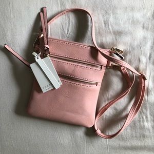 Blush Pink Small Crossbody Vegan Leather